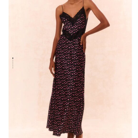 LoveShackFancy Serita Silk Floral Maxi Dress M - Picture 1 of 7